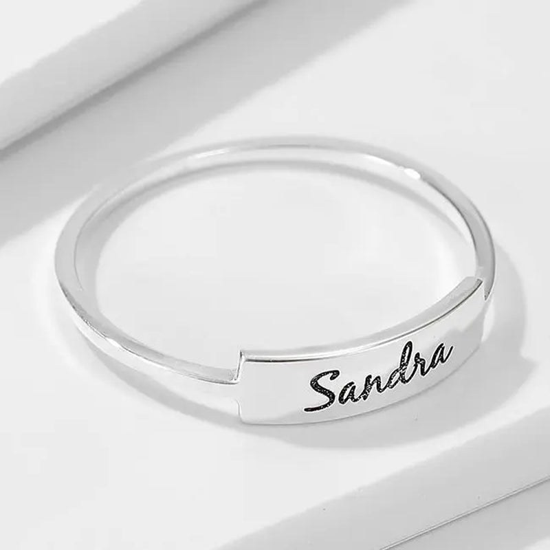 Elegant Silver Name-1 Ring