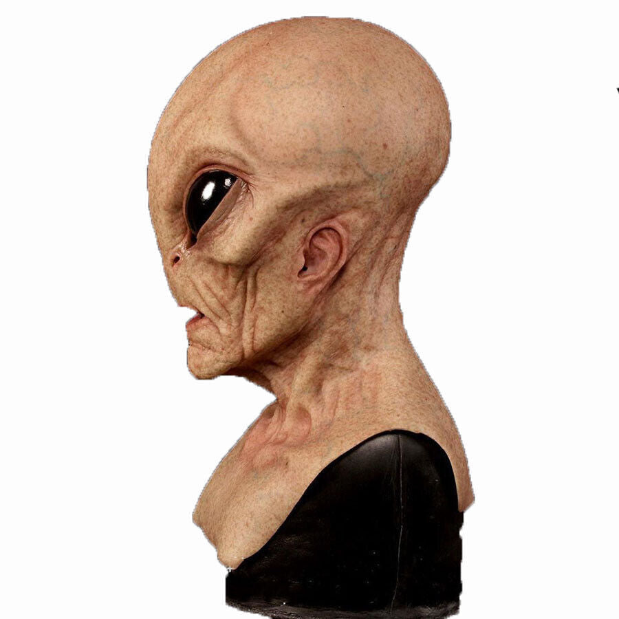 Alien Mask Scary Horrible Horror Magic Latex Costume Halloween Cosplay Party