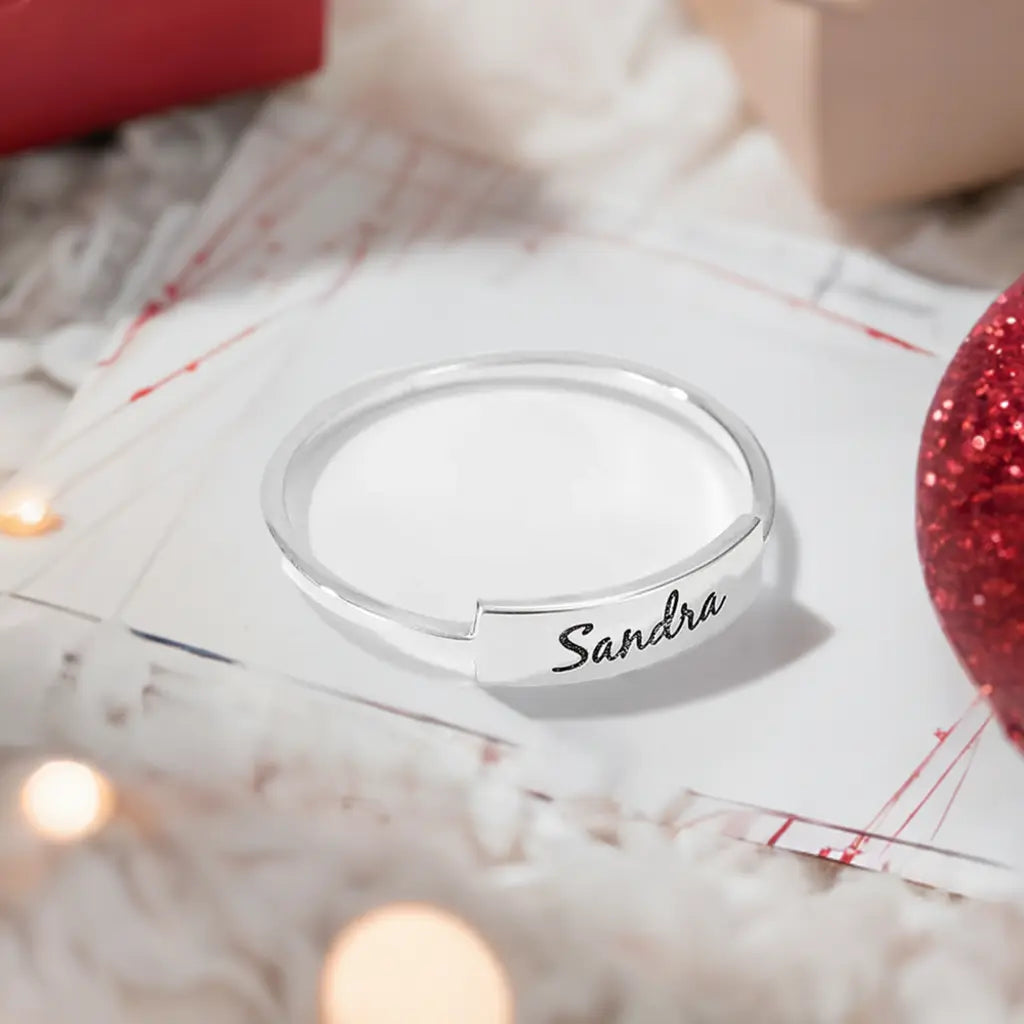 Elegant Silver Name-1 Ring