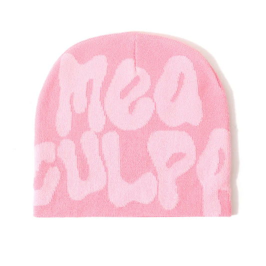 2023 New Designer Y2K Meaculpa Knitted Beanie Chapeau Femme Fashion Streetwear Mea Culpa Beanies for Women Men Winter Bonnets